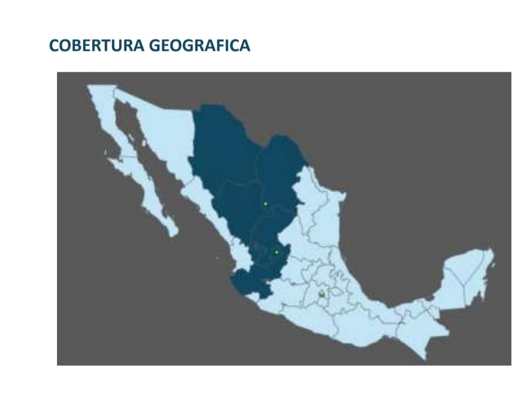 Mapa de cobertura geográfica de CSI Grupo en México